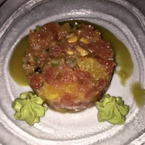 Gluten-free tuna tartare from Hunt and Fish Club